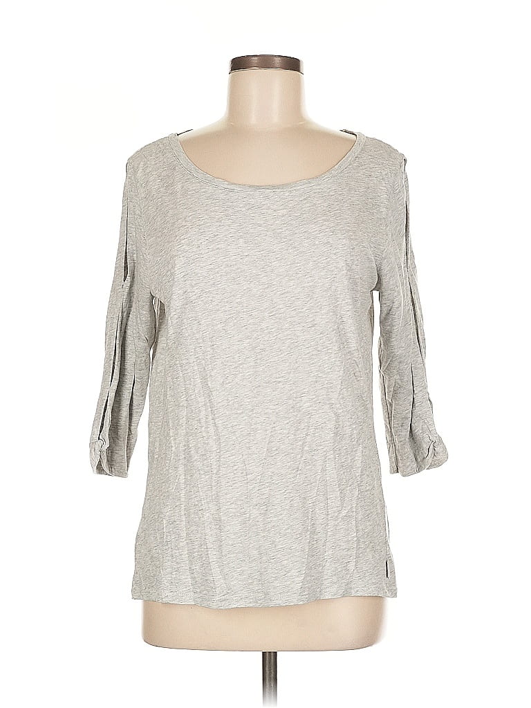 Pre-owned Eddie Bauer 3/4 Sleeve T-shirt In Gray