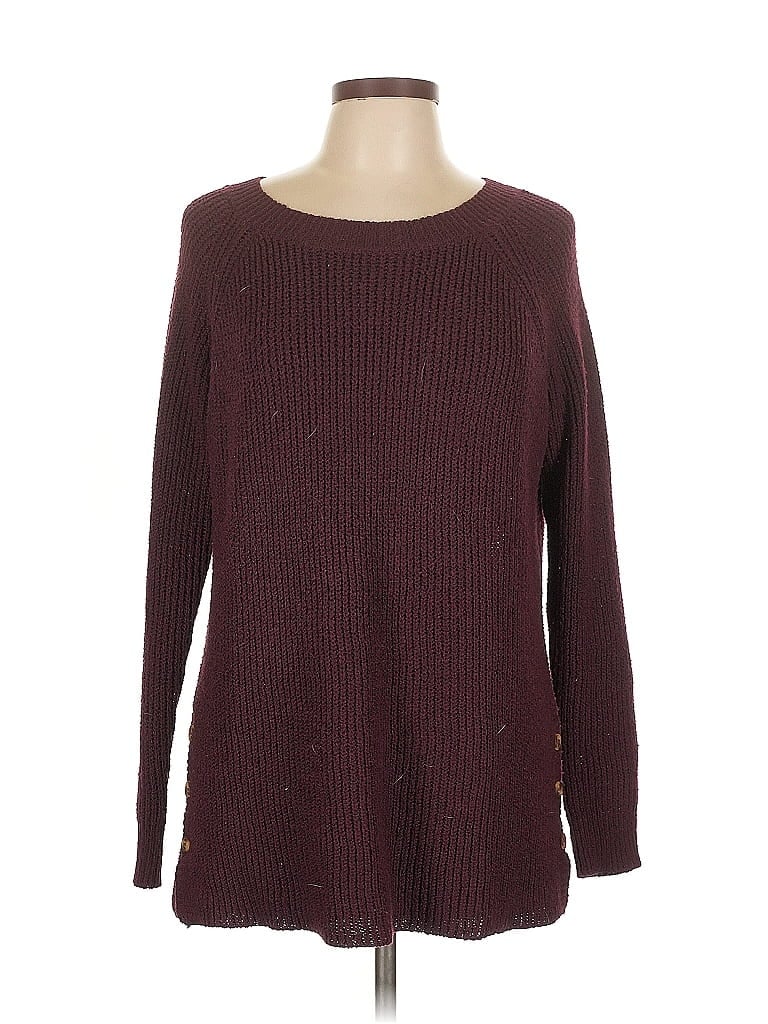 Pre-owned Pink Clover Pullover Sweater In Burgundy
