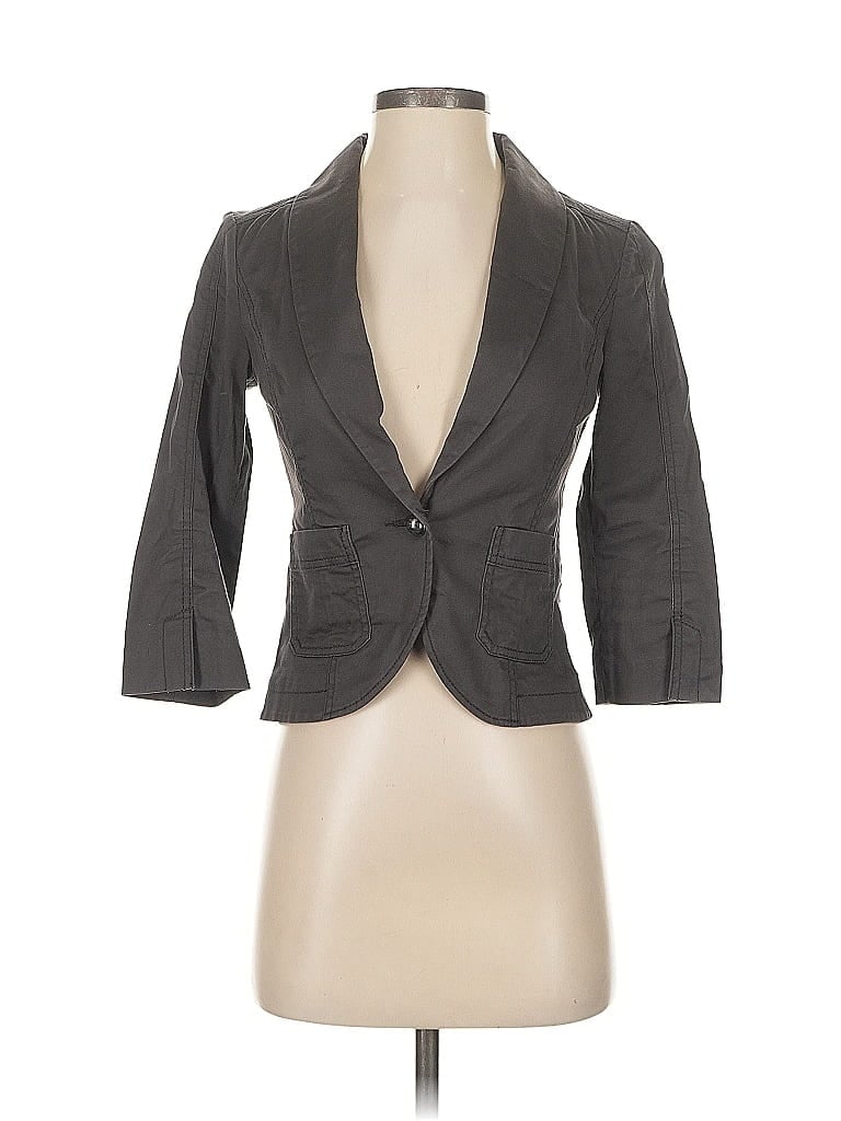 Pre-owned Express Blazer Jacket In Gray