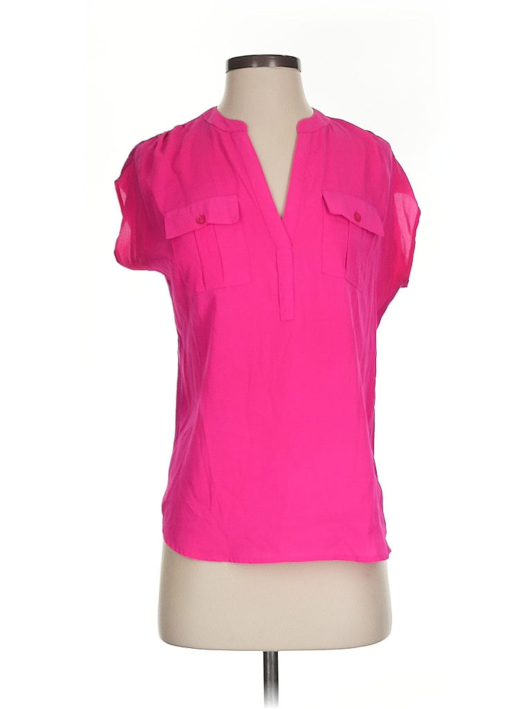 INC INTERNATIONAL CONCEPTS Pre-owned Short Sleeve Blouse In Pink