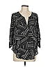 Lush Black 3/4 Sleeve Blouse Size M - photo 1