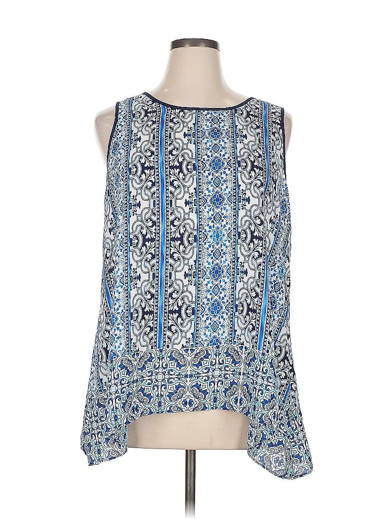 Pre-owned Zac & Rachel Sleeveless Blouse In Blue