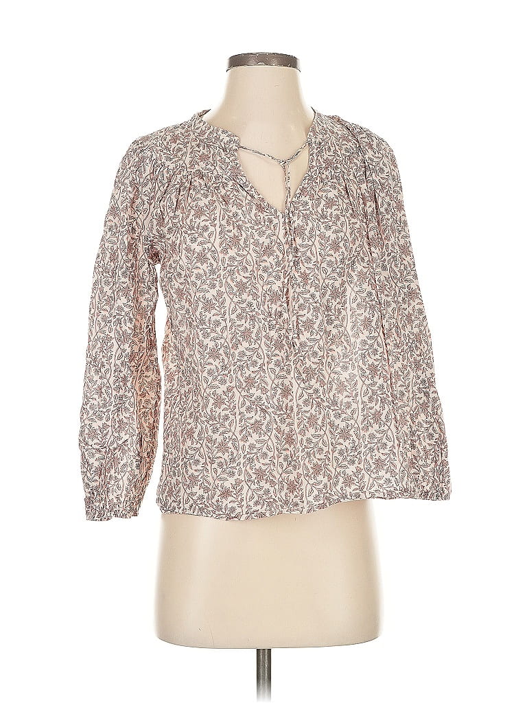 Pre-owned Banana Republic Factory Store 3/4 Sleeve Blouse In White