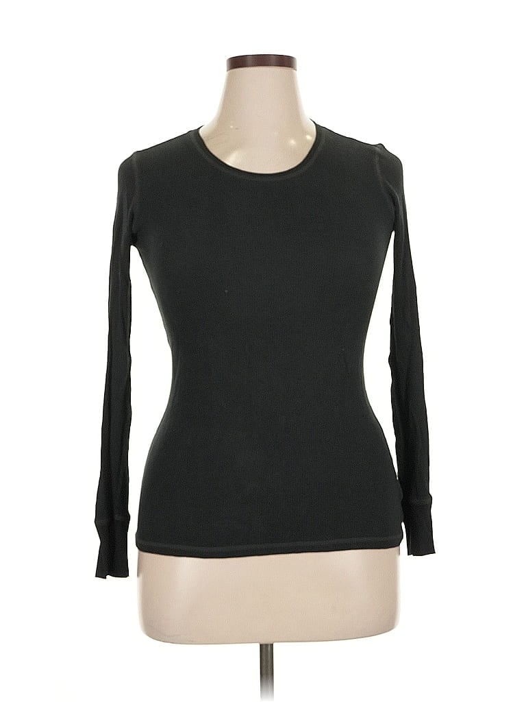 Pre-owned Unbranded 3/4 Sleeve T-shirt In Black