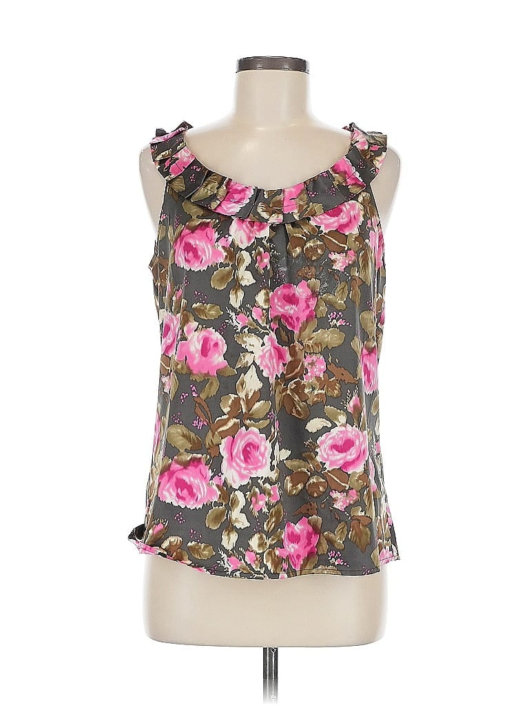 Pre-owned Ann Taylor Loft Sleeveless Blouse In Green