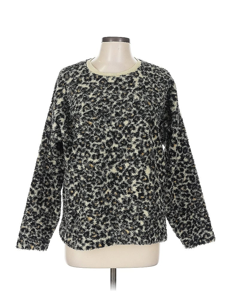 Pre-owned Ann Taylor Loft Pullover Sweater In Black