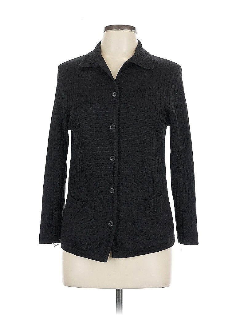 Pre-owned Assorted Brands Cardigan Sweater In Black