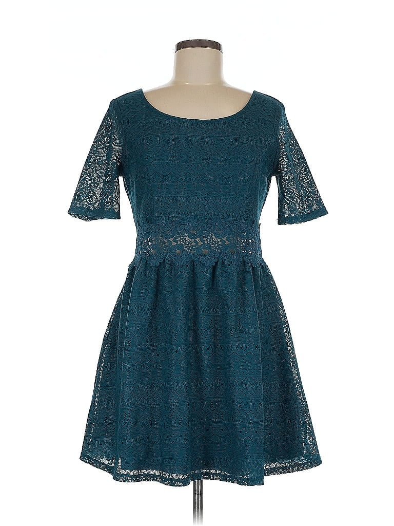 Pre-owned Xhilaration Casual Dress In Blue