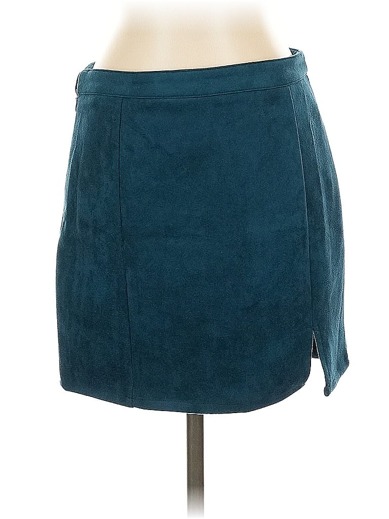 Pre-owned Shein Curve Casual Skirt In Blue