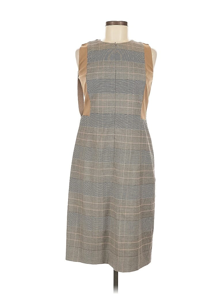 Akris Punto Tweed Gray Tan Casual Dress Size 6 - photo 1