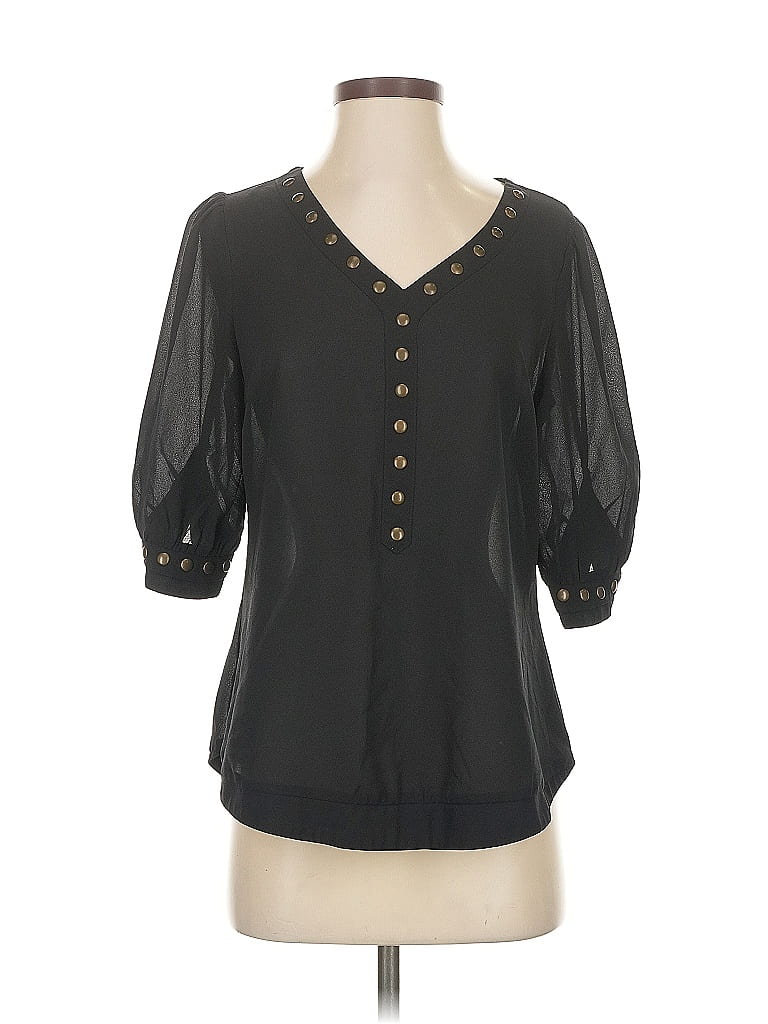 Pre-owned 41hawthorn 3/4 Sleeve Blouse In Black