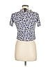 Assorted Brands Blue Short Sleeve Blouse Size M - photo 2
