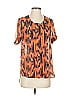 W118 by Walter Baker 100% Polyester Orange Short Sleeve Blouse Size XS - photo 1