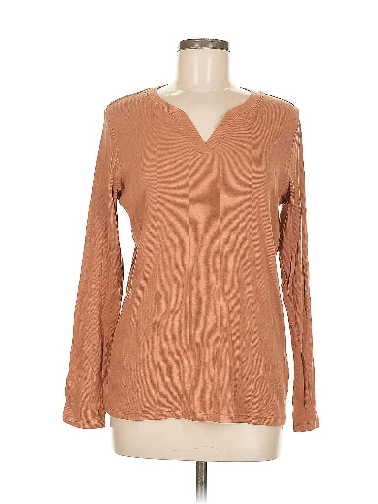 Pre-owned French Dressing Jeans Long Sleeve T-shirt In Brown