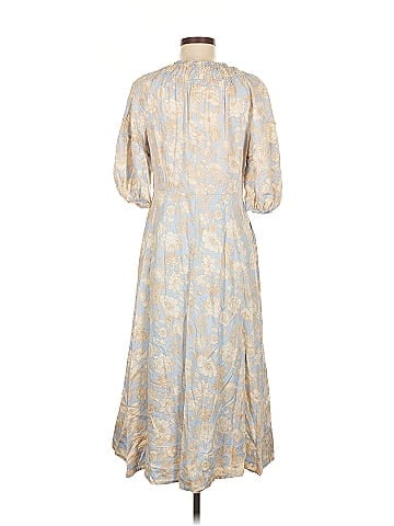 Rebecca Taylor Short Sleeve Satin Leaf Dress (view 2)