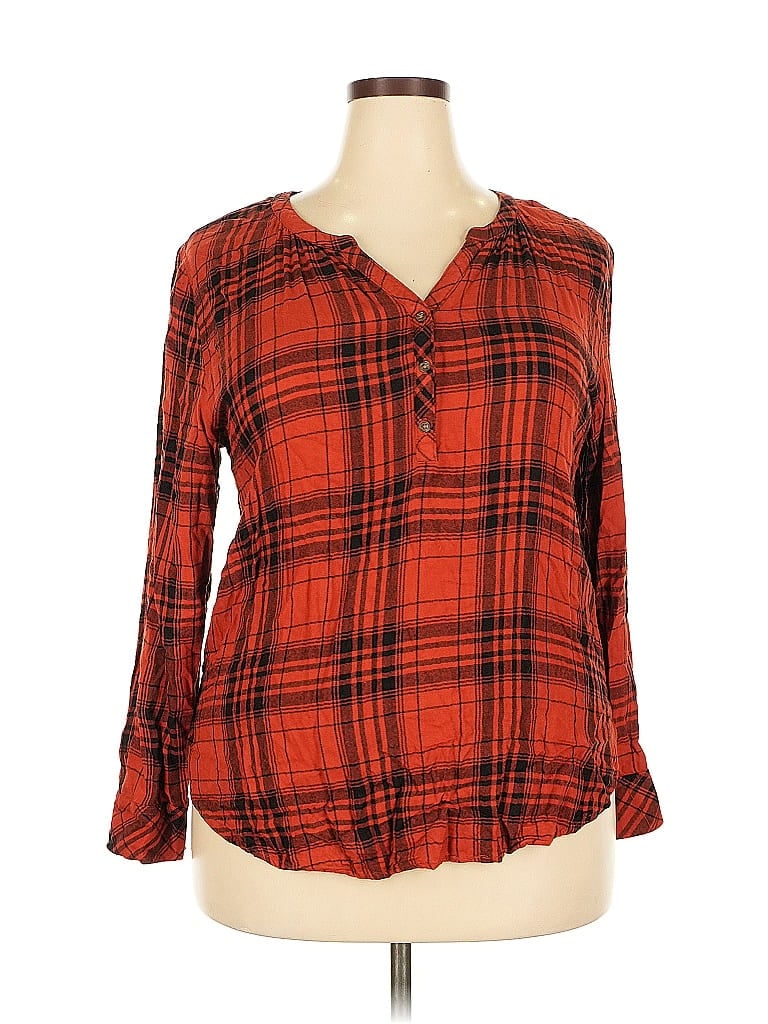 Pre-owned Universal Thread 3/4 Sleeve Blouse In Orange