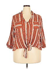 Fortune + Ivy 3/4 Sleeve Button Down Shirt