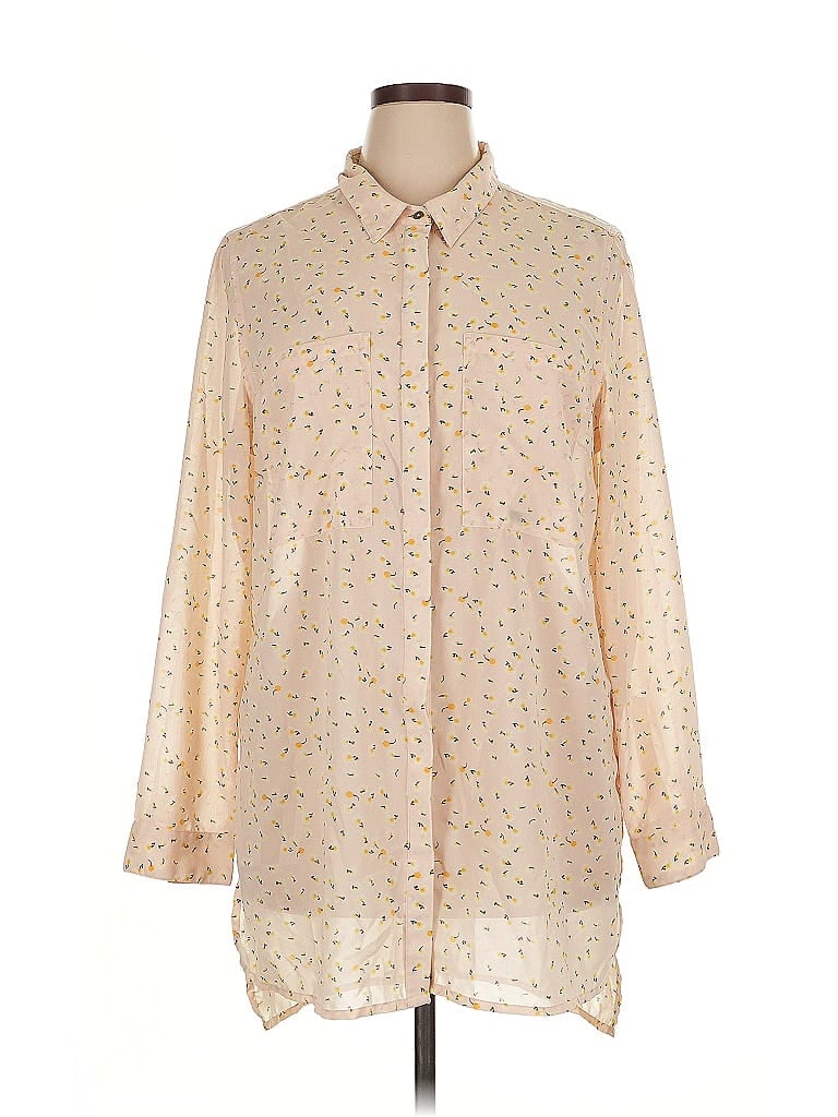 Pre-owned Assorted Brands Long Sleeve Blouse In Brown