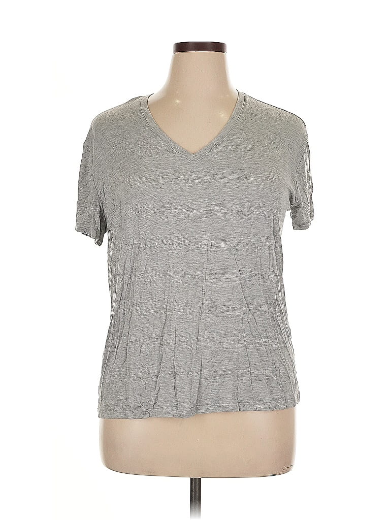 Pre-owned Nine West Short Sleeve T-shirt In Gray
