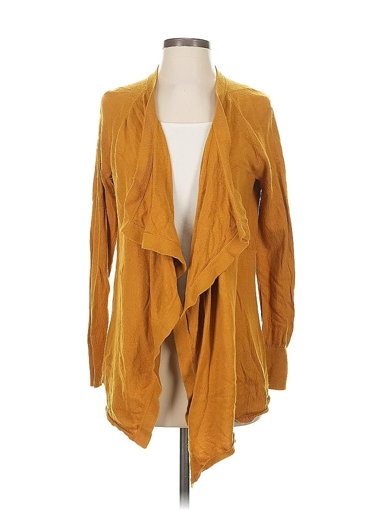 Pre-owned Ann Taylor Loft Cardigan Sweater In Gold