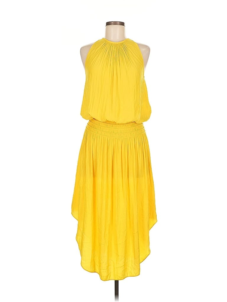 Pre-owned Ramy Brook Cocktail Dress In Yellow