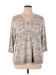 Belle By Kim Gravel 3/4 Sleeve Blouse
