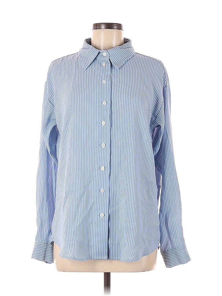 Pre-owned Blooming Jelly Long Sleeve Blouse In Blue