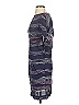 Cacharel Chevron-herringbone Gray Purple Casual Dress Size S (estimated) - photo 5