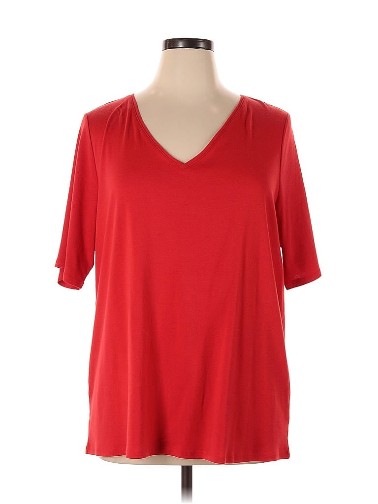 Click to view more detailed imagery on our partner's website Pre-owned Lane Bryant 3/4 Sleeve T-shirt In Red