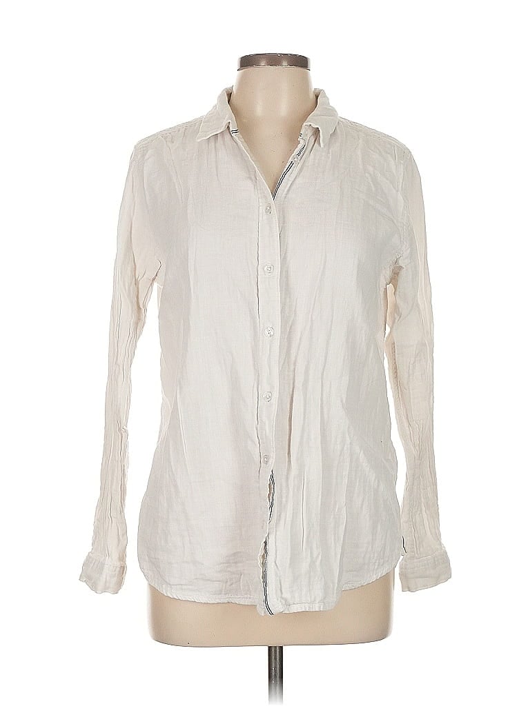 Pre-owned Assorted Brands Long Sleeve Button Down Shirt In White