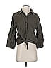 Chico's Design 100% Linen Gray 3/4 Sleeve Button-Down Shirt Size Med (1) - photo 1