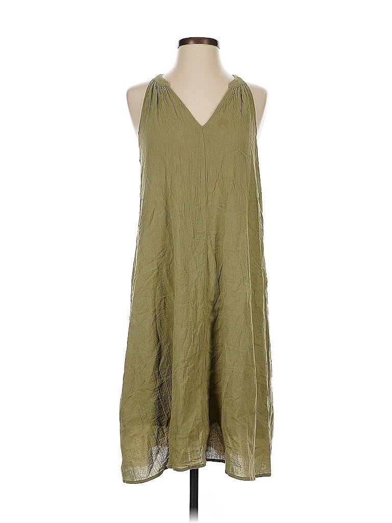 Pre-owned Garnet Hill Casual Dress In Green