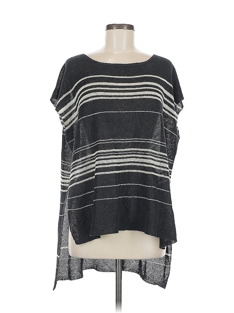 Pre-owned Eileen Fisher Poncho In Gray