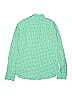 Perfect Moment Checkered-gingham Green Long Sleeve Button-Down Shirt Size 10 - photo 2