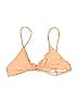 Aila Blue Solid Tan Swimsuit Top Size M - photo 1