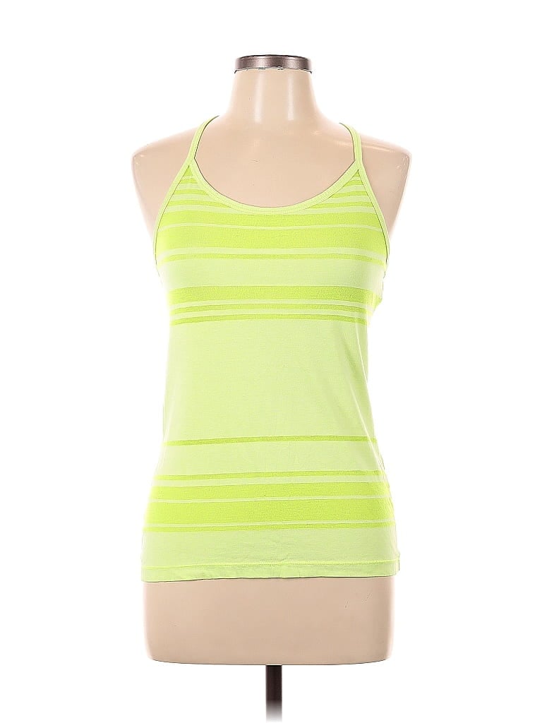 Pre-owned Lorna Jane Active Tank Top Green Halter Neckline Tops