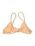Aila Blue Solid Tan Swimsuit Top Size M - photo 2