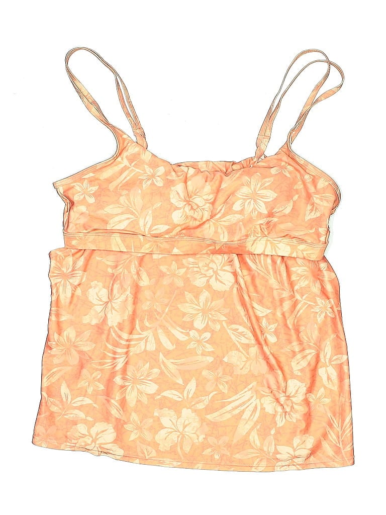 Pre-owned Ocean + Coast Swimsuit Top Orange Swimwear