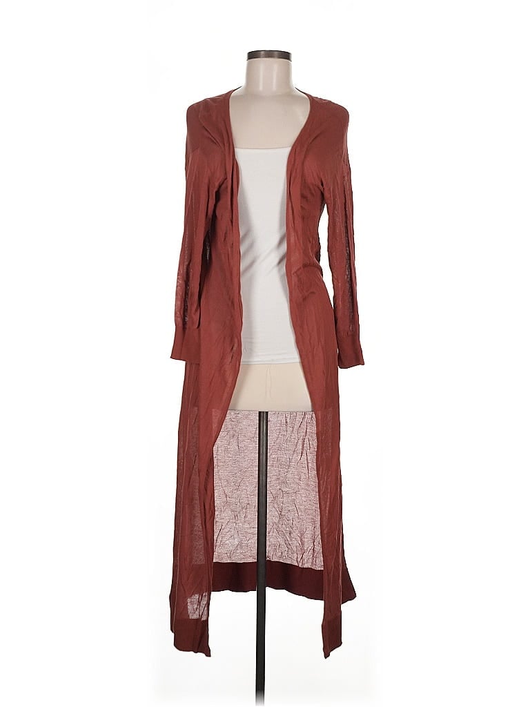 Pre-owned Assorted Brands Cardigan Sweater In Burgundy