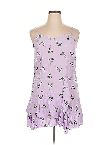Thakoon Collective Purple Floral Slip Dress (view 1)