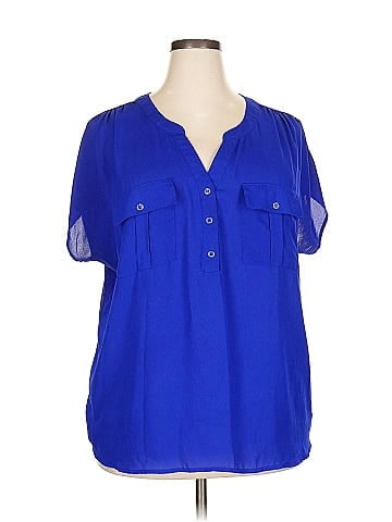 INC International Concepts Short Sleeve Blouse (view 1)