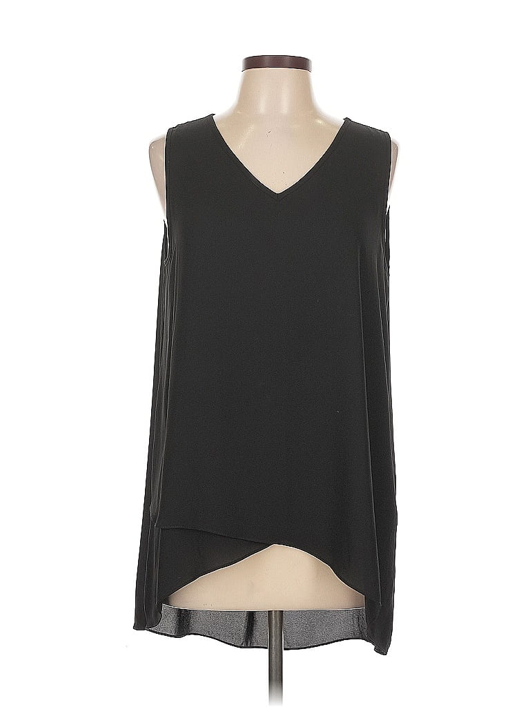 Pre-owned Karen Kane Sleeveless Blouse In Black