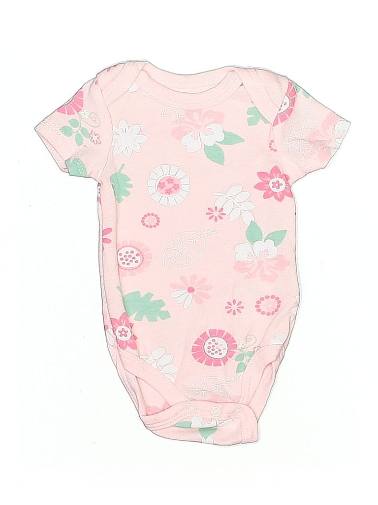 Pre-owned Quiltex Babies' Short Sleeve Onesie In Pink