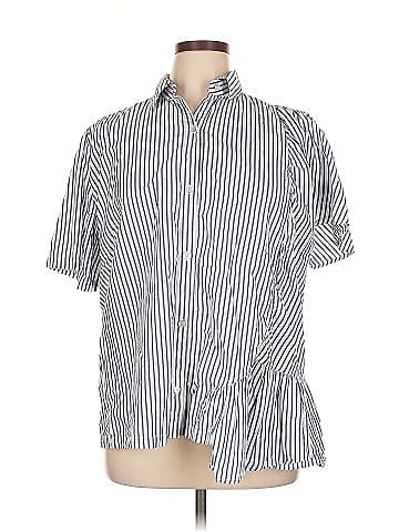 Clu Striped Ruffle Detail Shirt (view 1)