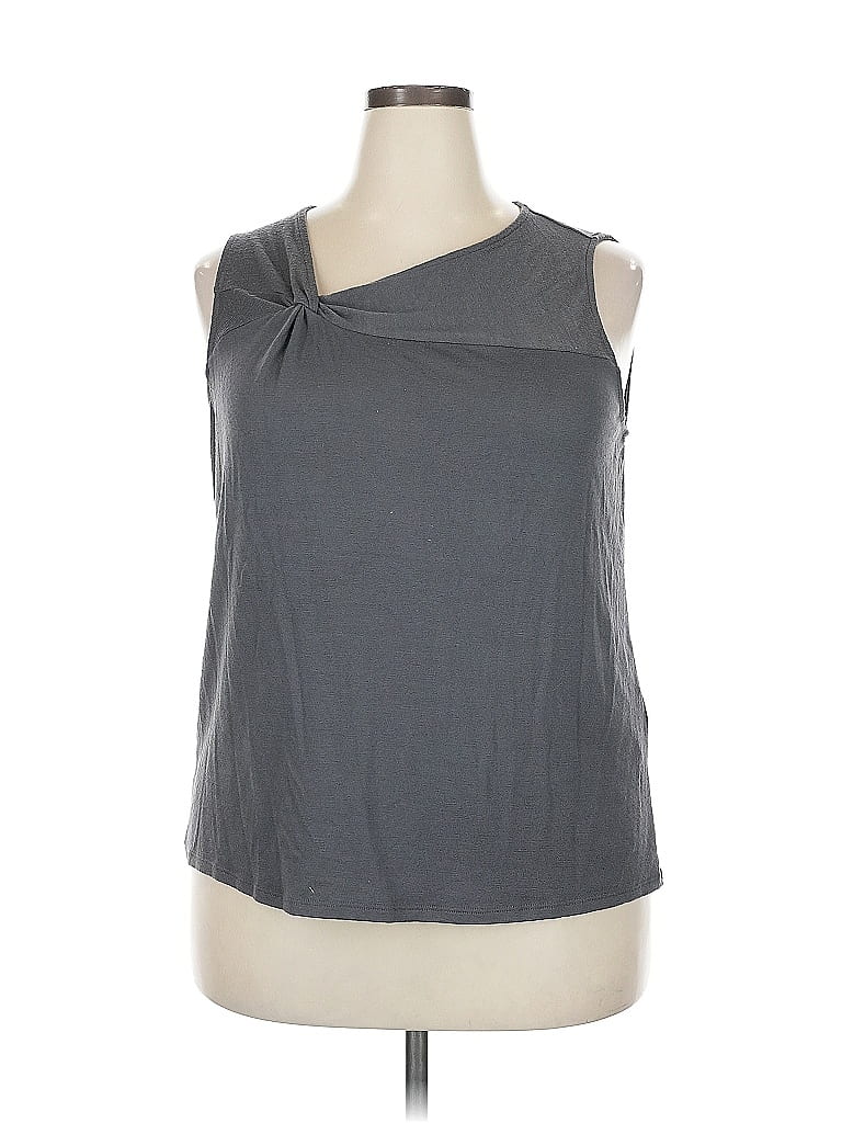 Pre-owned 41hawthorn Sleeveless Blouse In Gray
