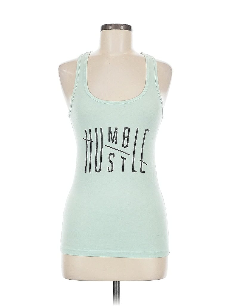 ONE Pre-owned Tank Top Green Halter Neckline Tops