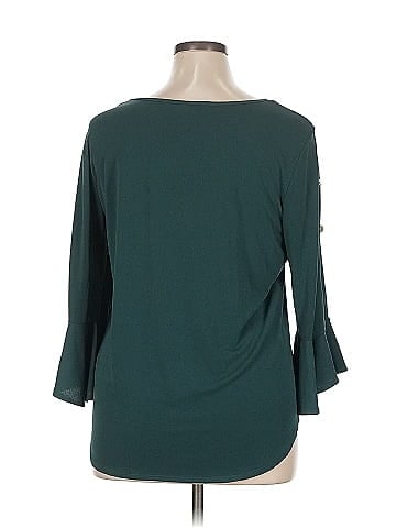 Green Envelope 3/4 Sleeve Top (view 2)