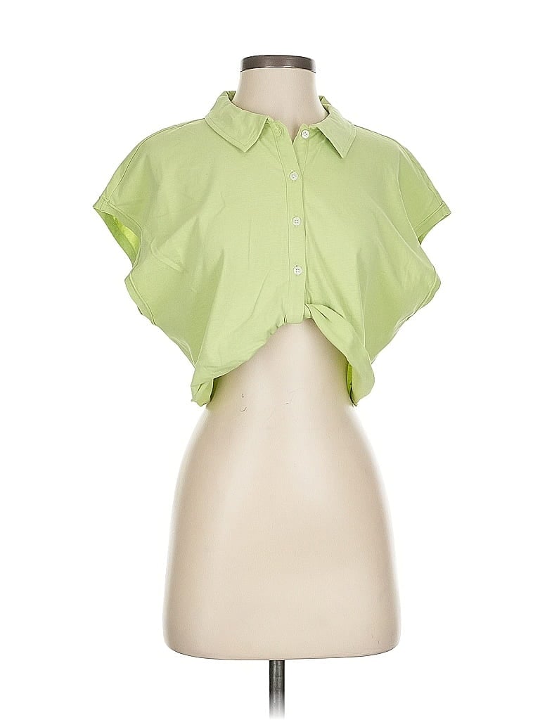 MWL BY MADEWELL Pre-owned Sleeveless Button Down Shirt In Green