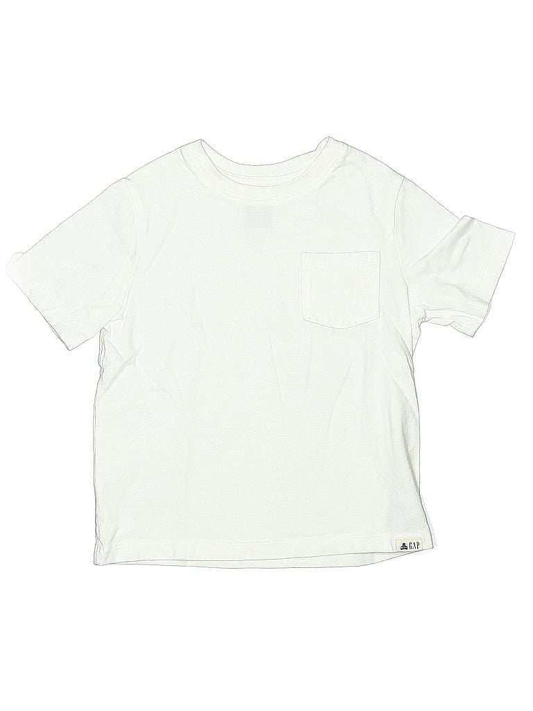 Pre-owned Baby Gap Kids' Short Sleeve T-shirt In White