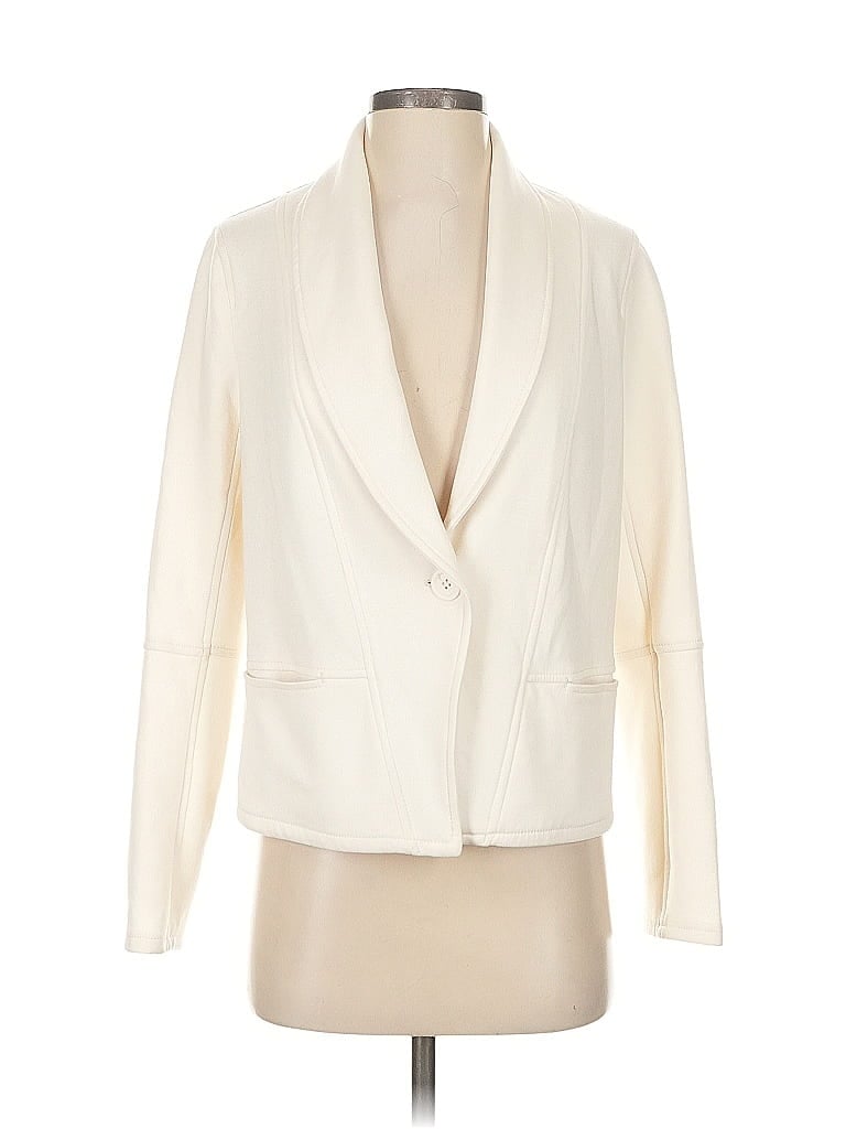 Pre-owned Max Studio Blazer Jacket In White